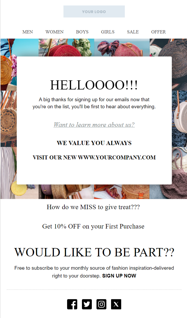 Welcome Email