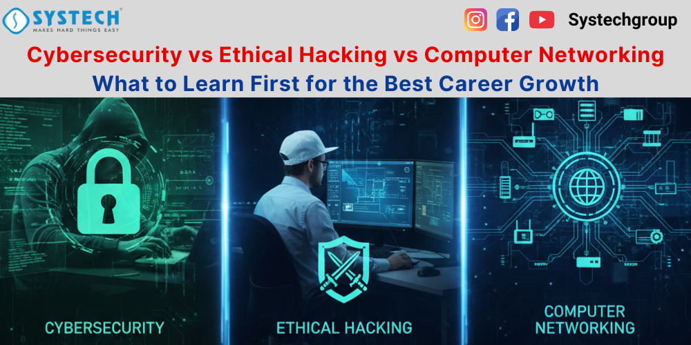 Cybersecurity vs Ethical Hacking vs Networking Careers Guide