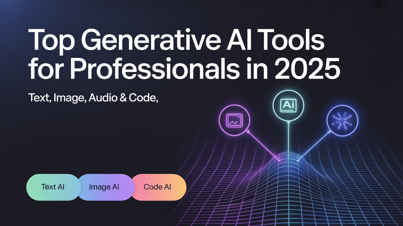 Top Generative AI Tools for Professionals in 2025: Text, Image, Audio & Code