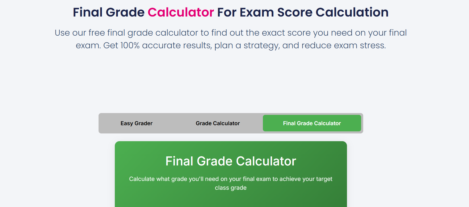Final Grade Calculator: Find the Grade You Need to Pass Easily