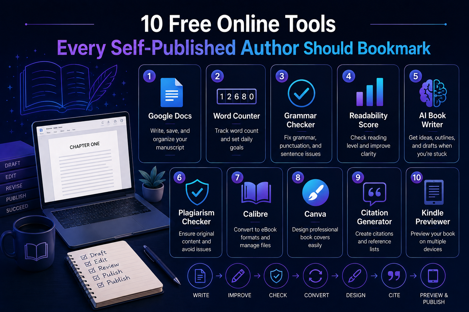 10 Free Online Tools Every Self-Published Author Should Bookmark